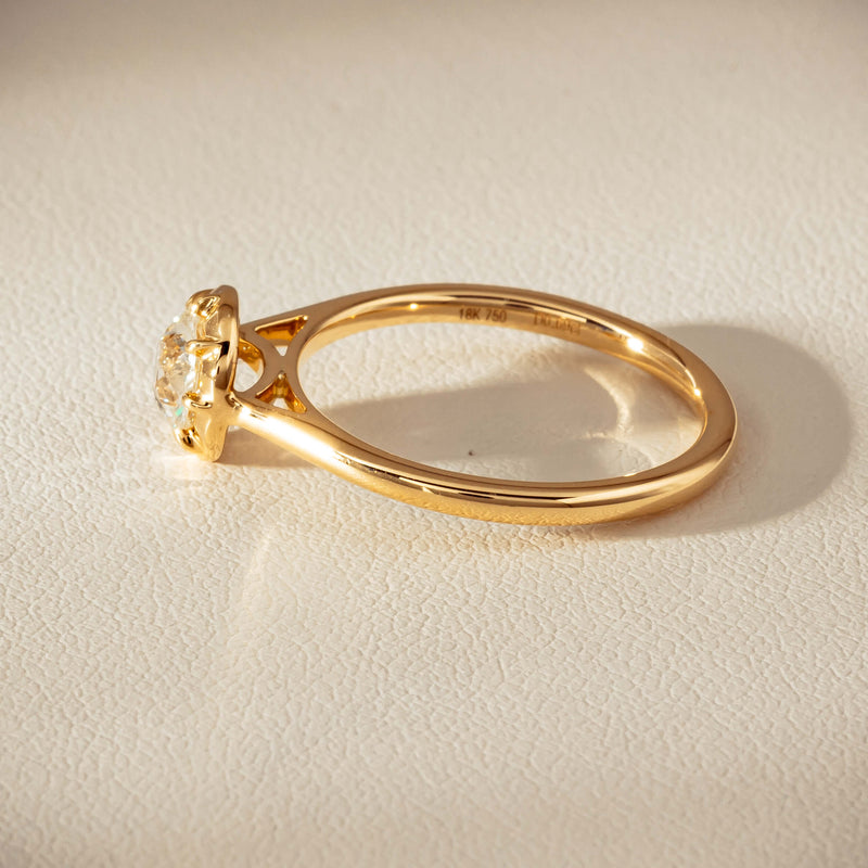 18ct Yellow Gold .69ct Reclaimed Old-Cut Diamond Dawn Ring - Ring - Walker & Hall