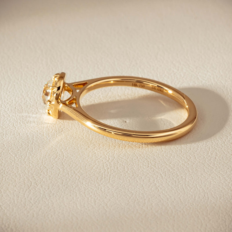 18ct Yellow Gold .69ct Reclaimed Old-Cut Diamond Dawn Ring - Ring - Walker & Hall