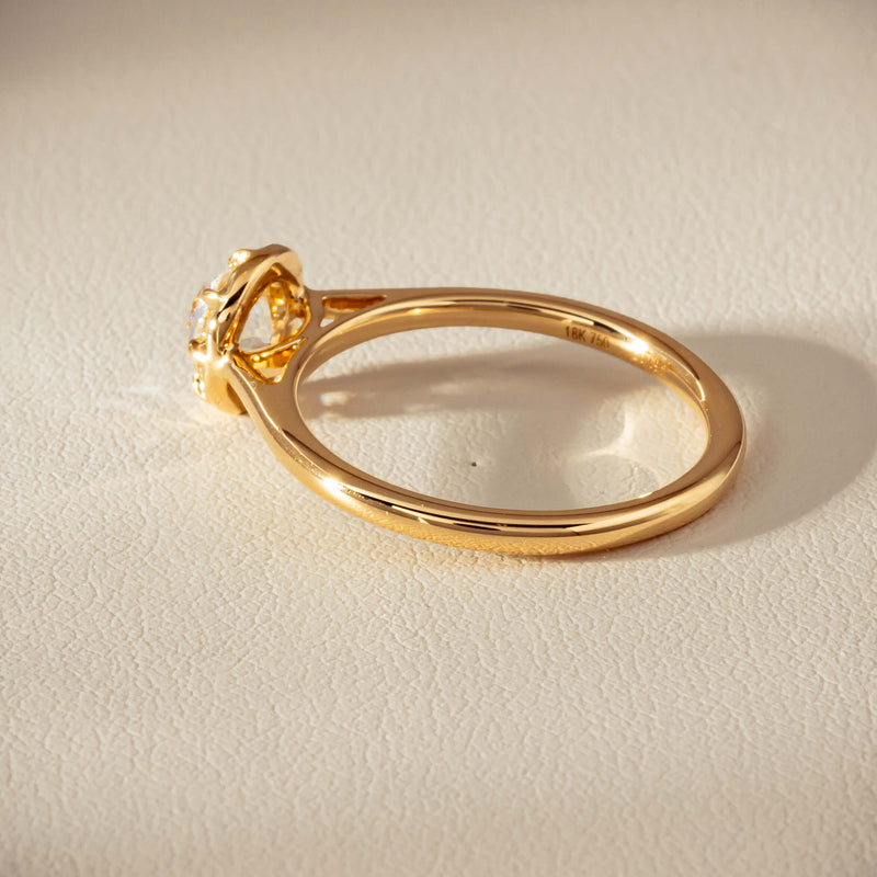 18ct Yellow Gold .69ct Reclaimed Old-Cut Diamond Dawn Ring - Ring - Walker & Hall