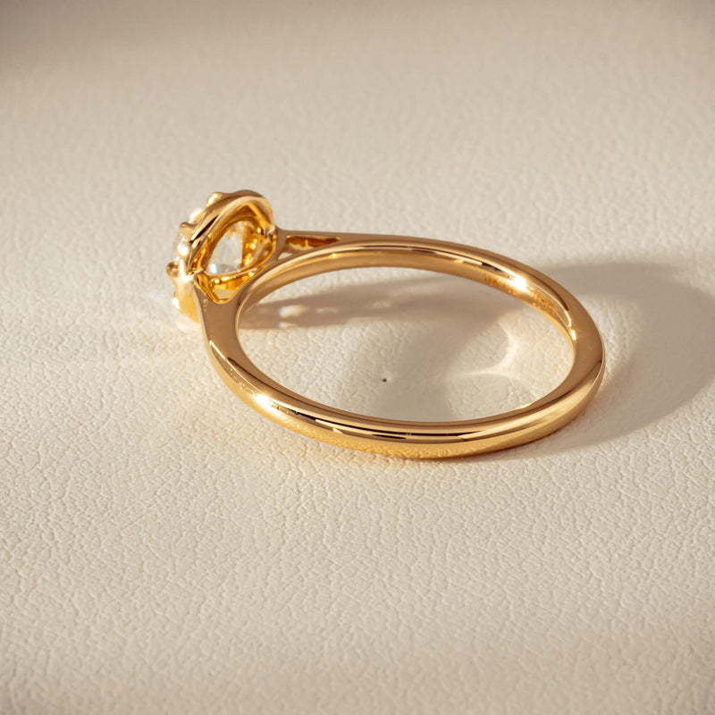 18ct Yellow Gold .69ct Reclaimed Old-Cut Diamond Dawn Ring - Ring - Walker & Hall