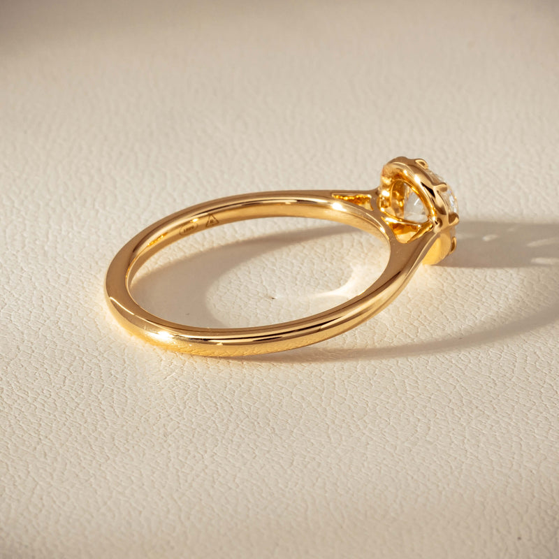 18ct Yellow Gold .69ct Reclaimed Old-Cut Diamond Dawn Ring - Ring - Walker & Hall