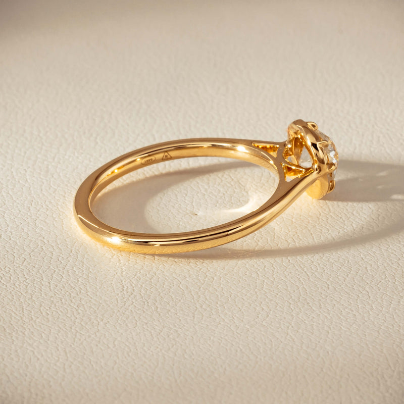 18ct Yellow Gold .69ct Reclaimed Old-Cut Diamond Dawn Ring - Ring - Walker & Hall