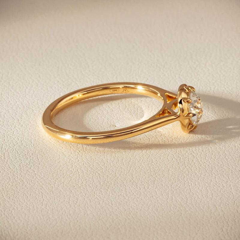 18ct Yellow Gold .69ct Reclaimed Old-Cut Diamond Dawn Ring - Ring - Walker & Hall