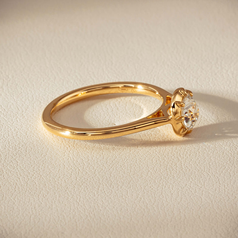 18ct Yellow Gold .69ct Reclaimed Old-Cut Diamond Dawn Ring - Ring - Walker & Hall