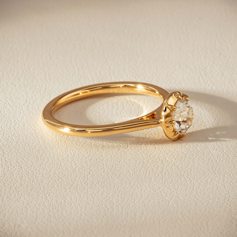 18ct Yellow Gold .69ct Reclaimed Old-Cut Diamond Dawn Ring - Ring - Walker & Hall