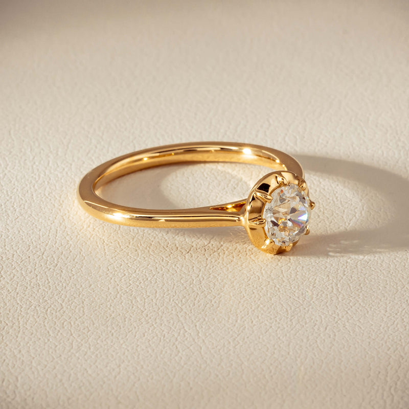 18ct Yellow Gold .69ct Reclaimed Old-Cut Diamond Dawn Ring - Ring - Walker & Hall