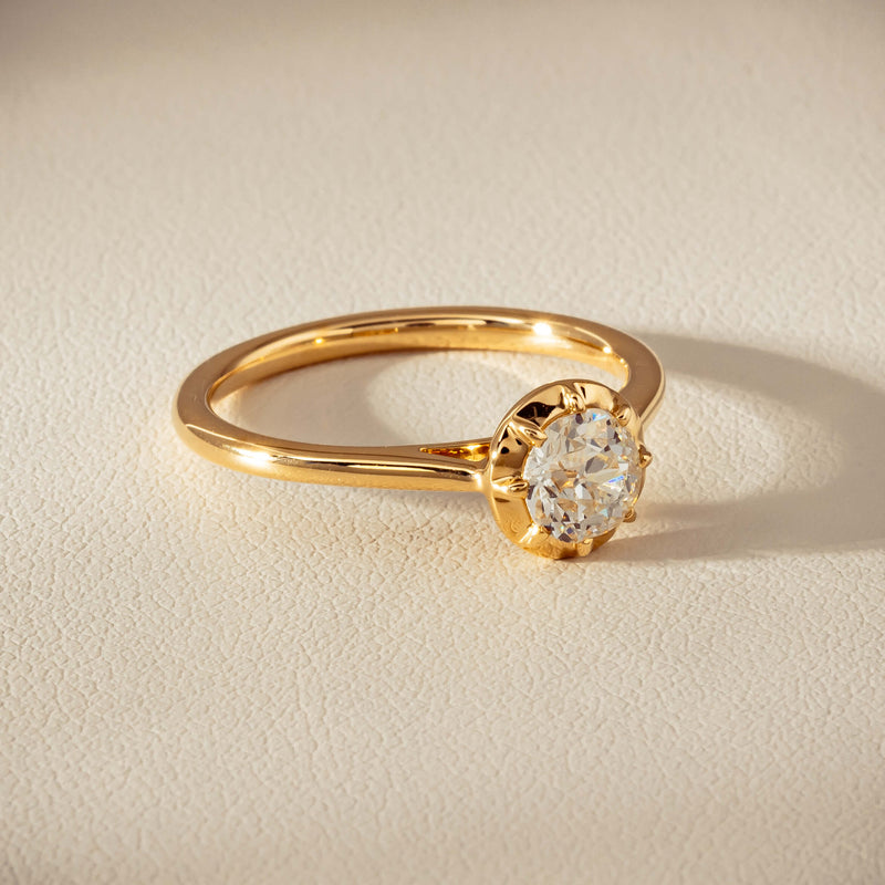 18ct Yellow Gold .69ct Reclaimed Old-Cut Diamond Dawn Ring - Ring - Walker & Hall