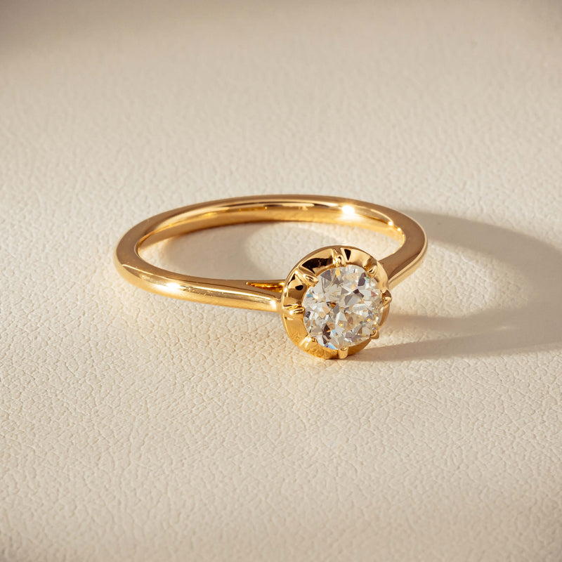 18ct Yellow Gold .69ct Reclaimed Old-Cut Diamond Dawn Ring - Ring - Walker & Hall