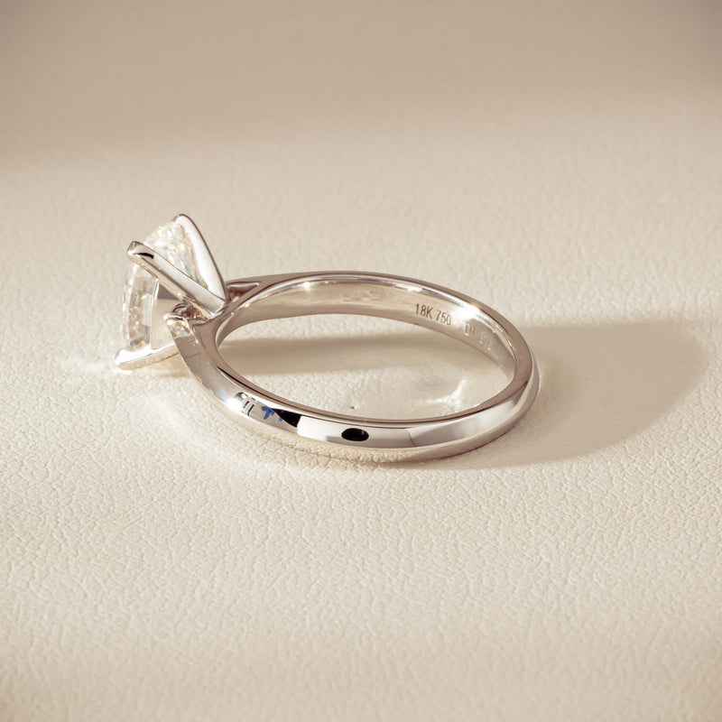 18ct White Gold 1.81ct Reclaimed Oval Diamond Venetian Ring - Ring - Walker & Hall