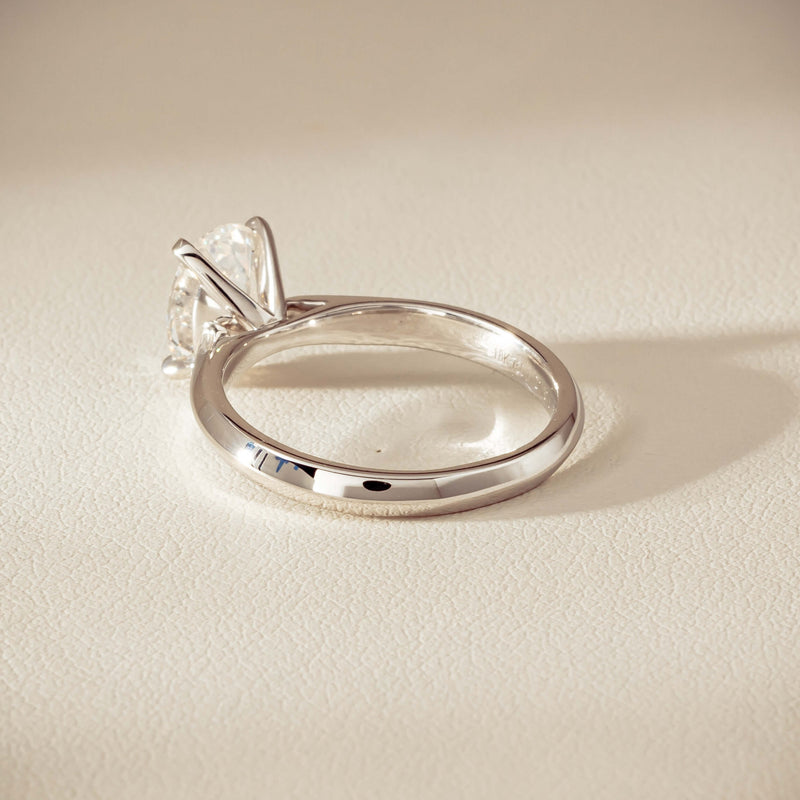 18ct White Gold 1.81ct Reclaimed Oval Diamond Venetian Ring - Ring - Walker & Hall