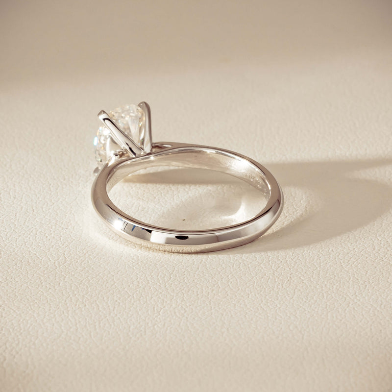 18ct White Gold 1.81ct Reclaimed Oval Diamond Venetian Ring - Ring - Walker & Hall