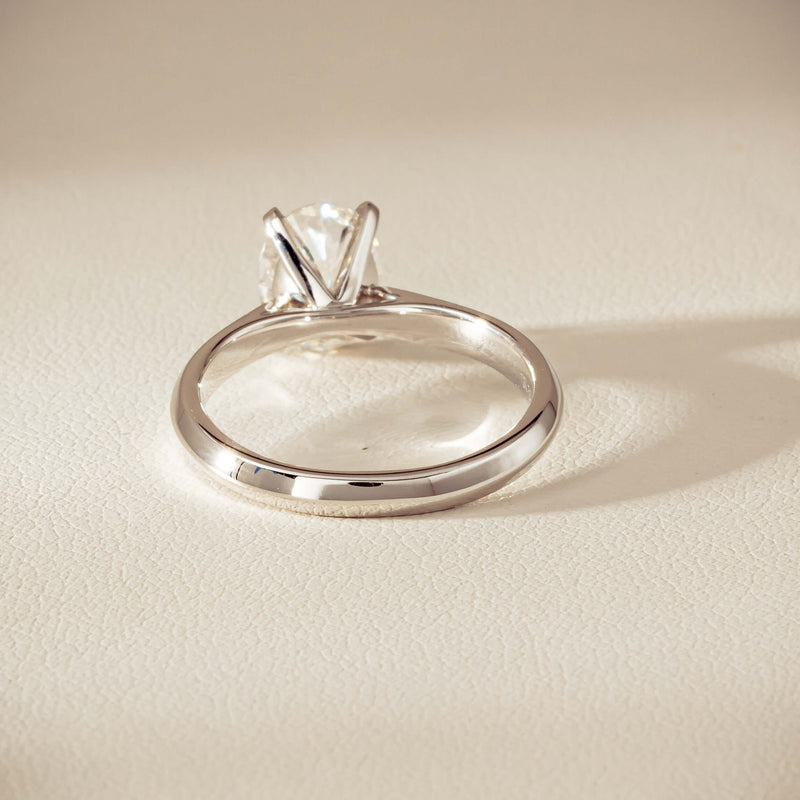 18ct White Gold 1.81ct Reclaimed Oval Diamond Venetian Ring - Ring - Walker & Hall