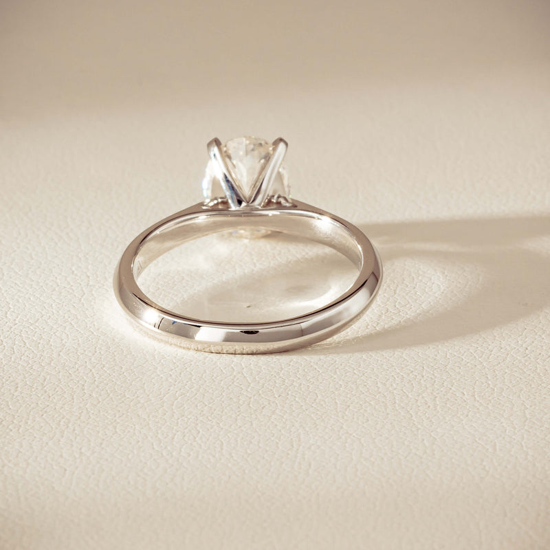 18ct White Gold 1.81ct Reclaimed Oval Diamond Venetian Ring - Ring - Walker & Hall