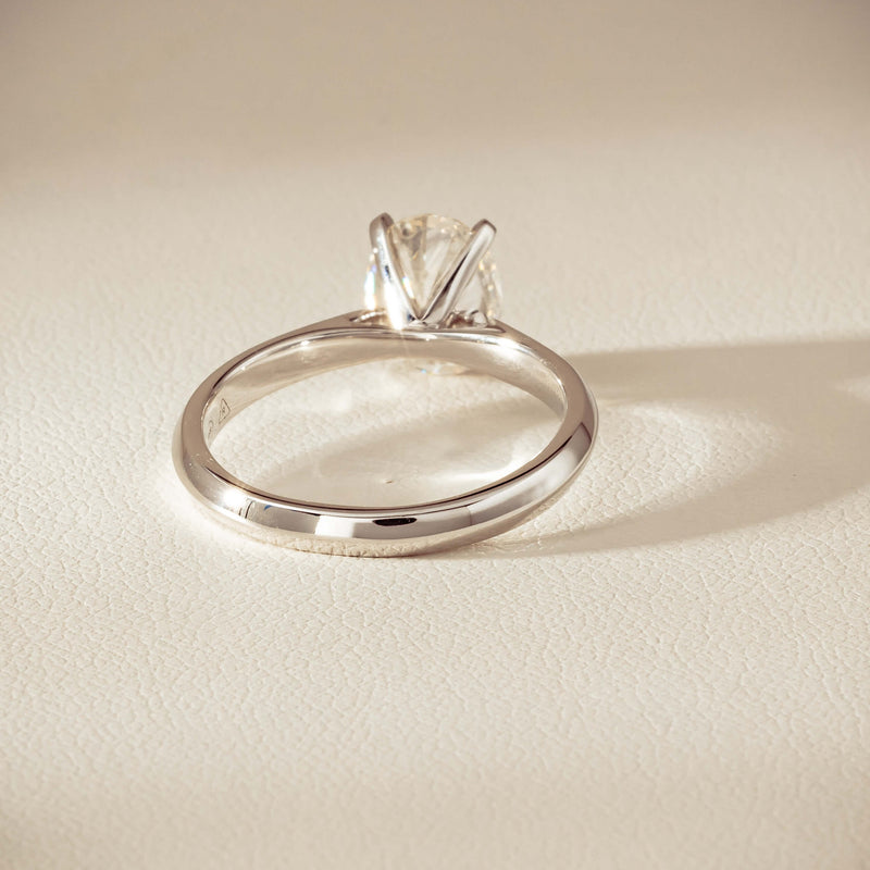 18ct White Gold 1.81ct Reclaimed Oval Diamond Venetian Ring - Ring - Walker & Hall