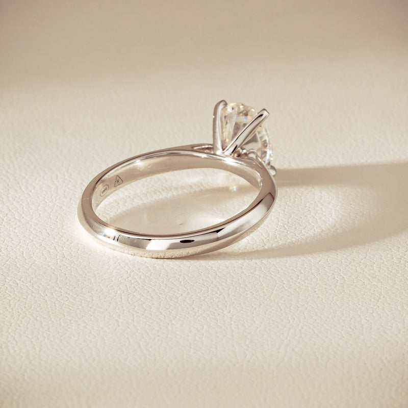 18ct White Gold 1.81ct Reclaimed Oval Diamond Venetian Ring - Ring - Walker & Hall