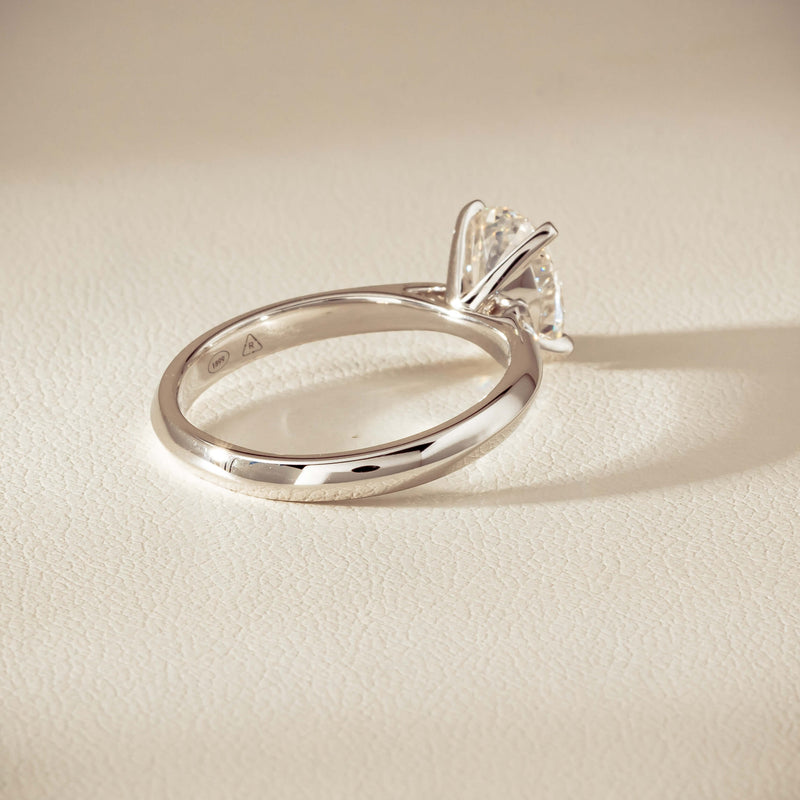 18ct White Gold 1.81ct Reclaimed Oval Diamond Venetian Ring - Ring - Walker & Hall