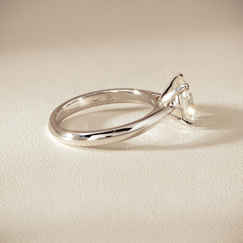 18ct White Gold 1.81ct Reclaimed Oval Diamond Venetian Ring - Ring - Walker & Hall