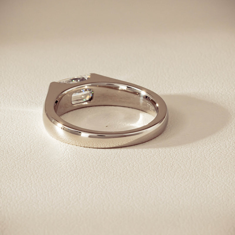 Platinum 1.02ct Reclaimed Fancy Rectangular Diamond Astrid Ring - Ring - Walker & Hall