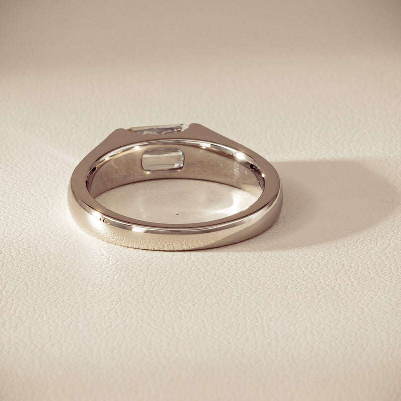 Platinum 1.02ct Reclaimed Fancy Rectangular Diamond Astrid Ring - Ring - Walker & Hall