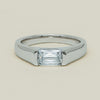 Platinum 1.02ct Reclaimed Fancy Rectangular Diamond Astrid Ring - Ring - Walker & Hall