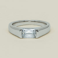 Platinum 1.02ct Reclaimed Fancy Rectangular Diamond Astrid Ring - Ring - Walker & Hall