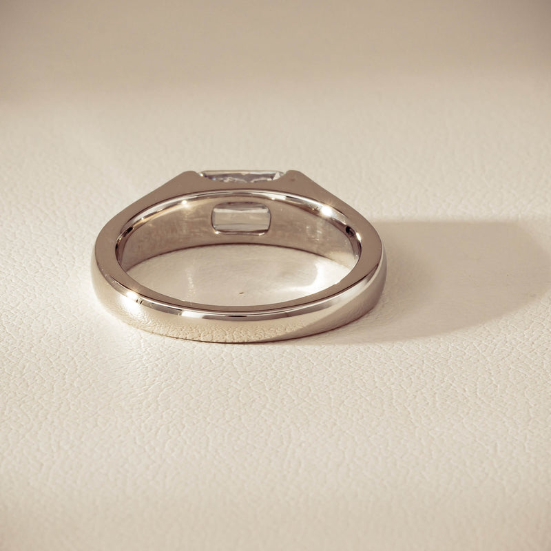 Platinum 1.02ct Reclaimed Fancy Rectangular Diamond Astrid Ring - Ring - Walker & Hall