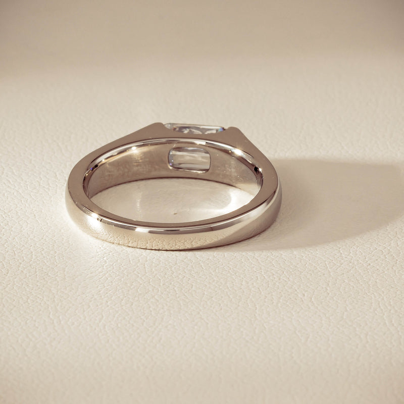 Platinum 1.02ct Reclaimed Fancy Rectangular Diamond Astrid Ring - Ring - Walker & Hall