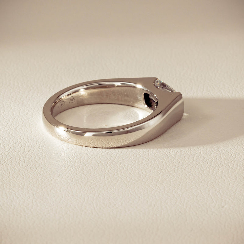 Platinum 1.02ct Reclaimed Fancy Rectangular Diamond Astrid Ring - Ring - Walker & Hall