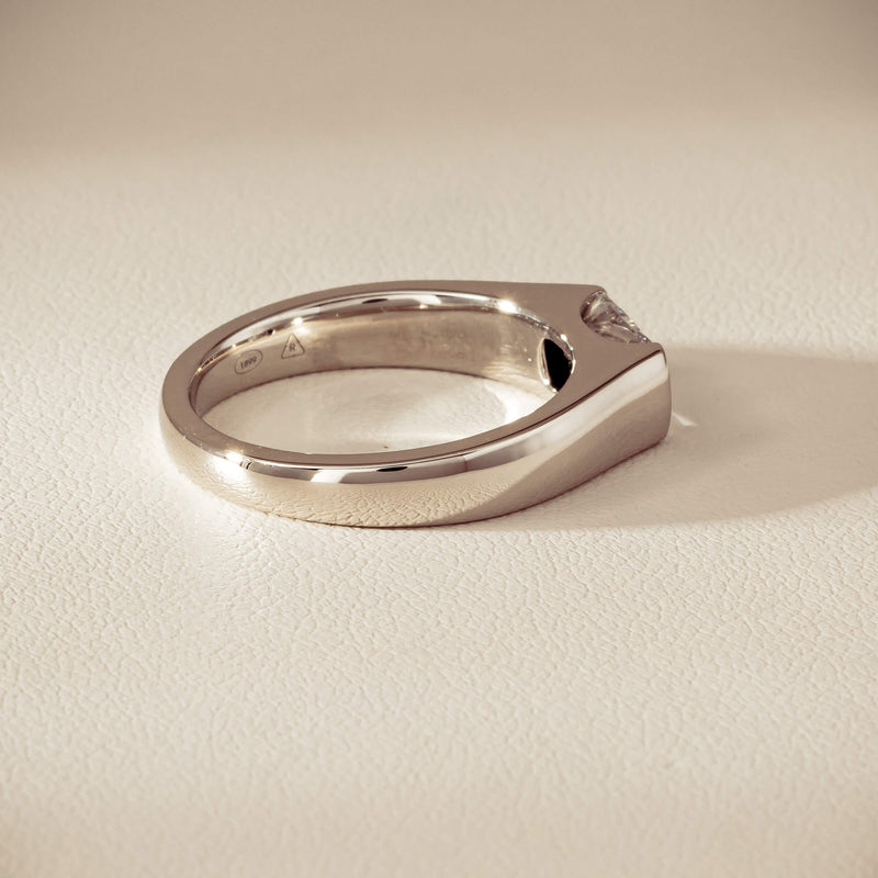 Platinum 1.02ct Reclaimed Fancy Rectangular Diamond Astrid Ring - Ring - Walker & Hall