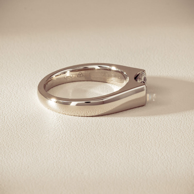 Platinum 1.02ct Reclaimed Fancy Rectangular Diamond Astrid Ring - Ring - Walker & Hall