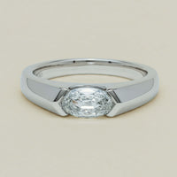 18ct White Gold .96ct Oval Brilliant-Cut Diamond Astrid Ring - Ring - Walker & Hall