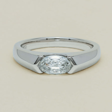 18ct White Gold .96ct Oval Brilliant-Cut Diamond Astrid Ring - Ring - Walker & Hall