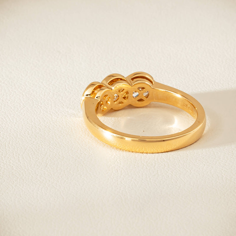 18ct Yellow Gold 1.17ct Diamond Three-Stone Natalia Ring - Ring - Walker & Hall