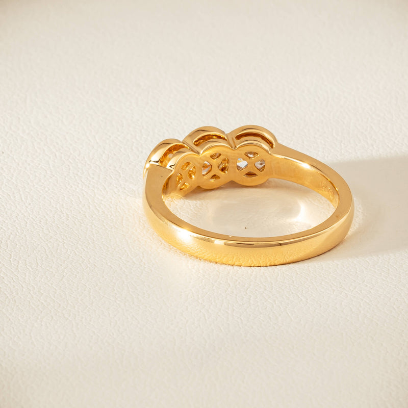 18ct Yellow Gold 1.17ct Diamond Three-Stone Natalia Ring - Ring - Walker & Hall