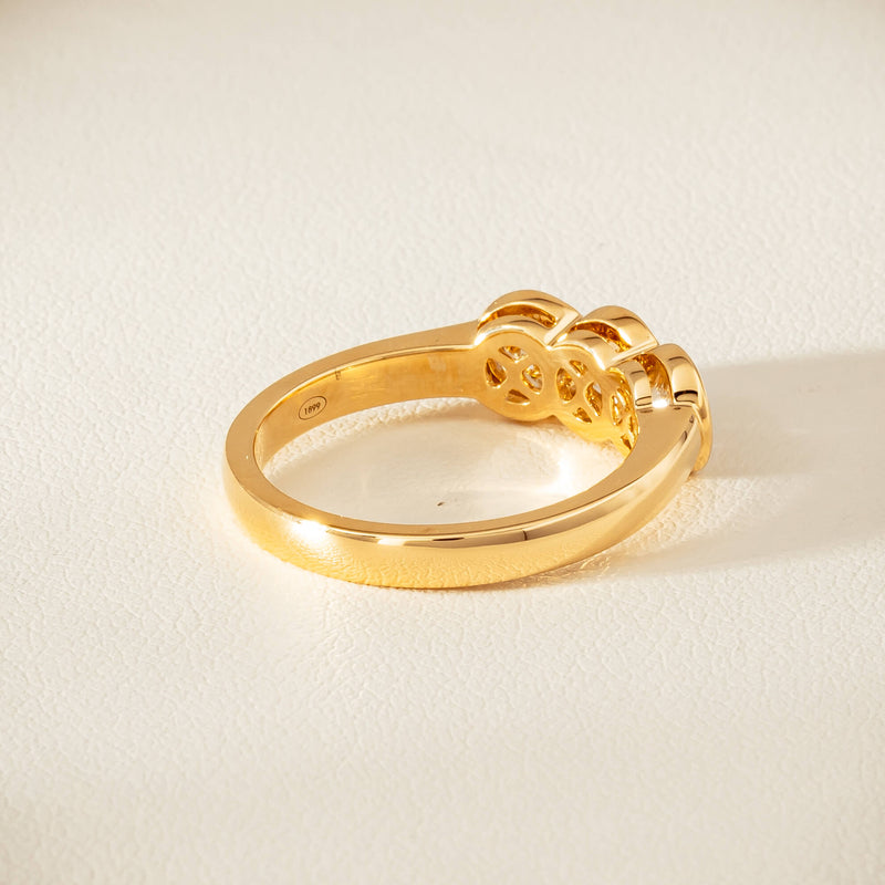 18ct Yellow Gold 1.17ct Diamond Three-Stone Natalia Ring - Ring - Walker & Hall