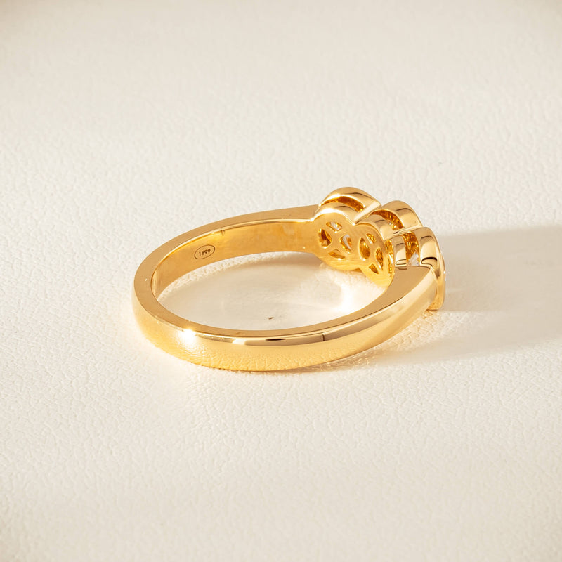 18ct Yellow Gold 1.17ct Diamond Three-Stone Natalia Ring - Ring - Walker & Hall