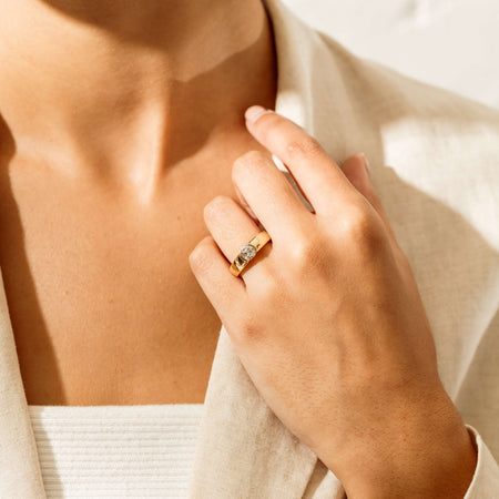 18ct Yellow Gold .68ct Reclaimed Diamond Astrid Ring - Ring - Walker & Hall