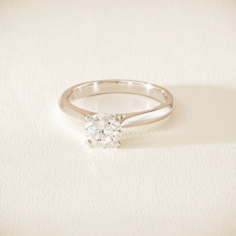 18ct White Gold 1.00ct D VS2 Diamond Venetian Ring - Ring - Walker & Hall
