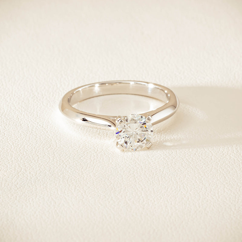 18ct White Gold 1.00ct D VS2 Diamond Venetian Ring - Ring - Walker & Hall