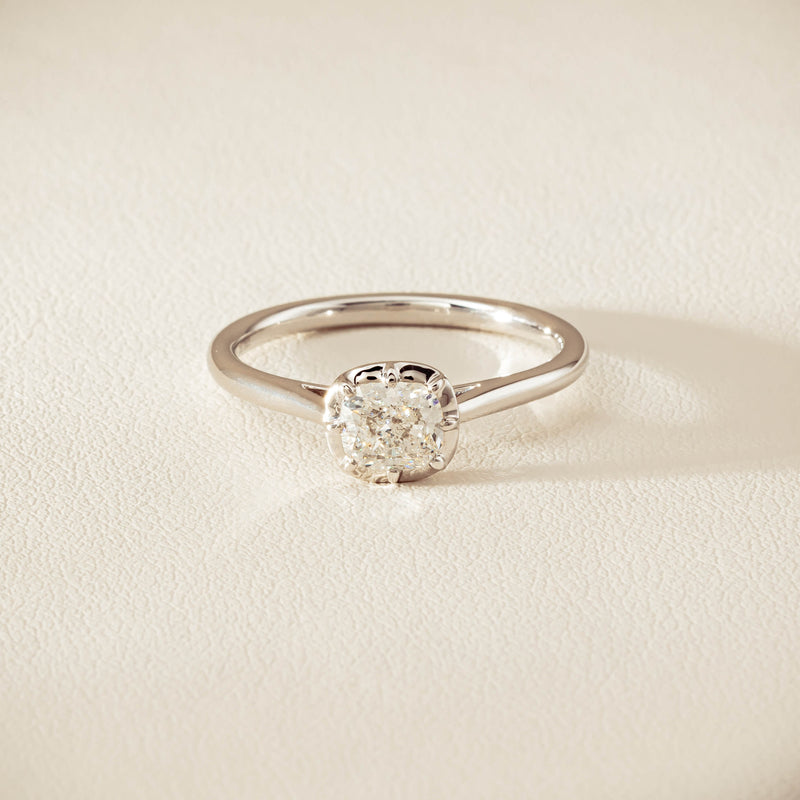 18ct White Gold .70ct Reclaimed Diamond Dawn Ring - Ring - Walker & Hall