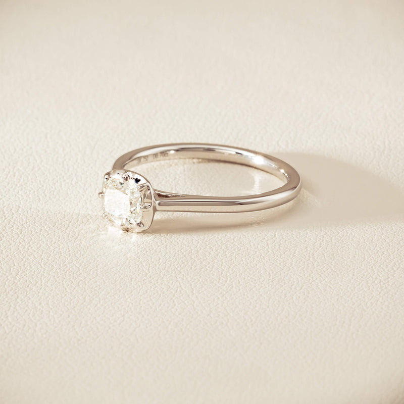 18ct White Gold .70ct Reclaimed Diamond Dawn Ring - Ring - Walker & Hall