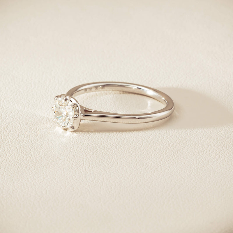 18ct White Gold .70ct Reclaimed Diamond Dawn Ring - Ring - Walker & Hall