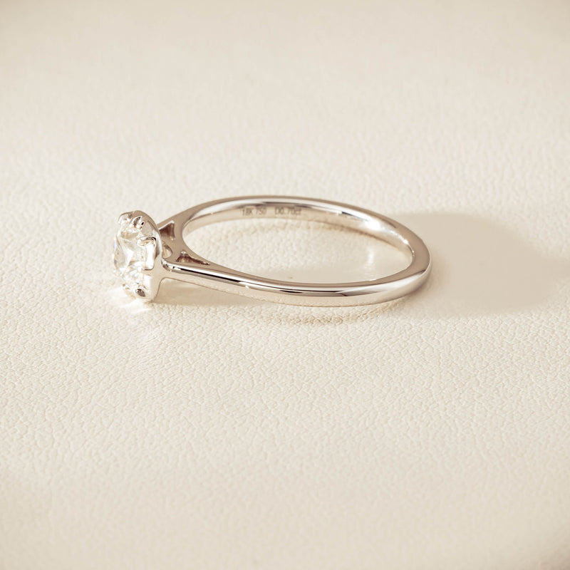 18ct White Gold .70ct Reclaimed Diamond Dawn Ring - Ring - Walker & Hall