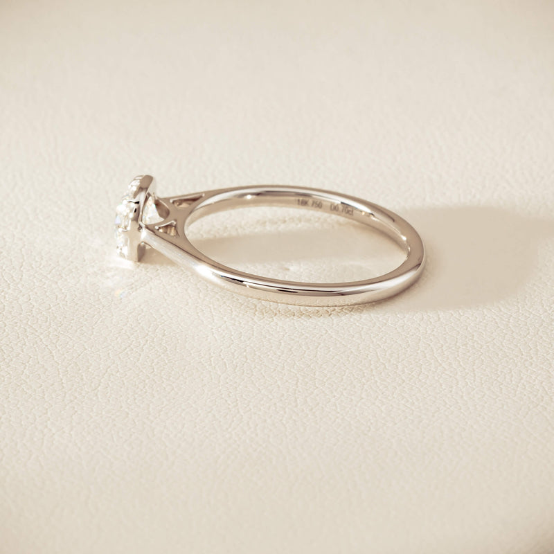 18ct White Gold .70ct Reclaimed Diamond Dawn Ring - Ring - Walker & Hall