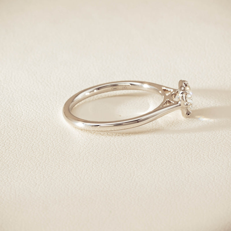 18ct White Gold .70ct Reclaimed Diamond Dawn Ring - Ring - Walker & Hall