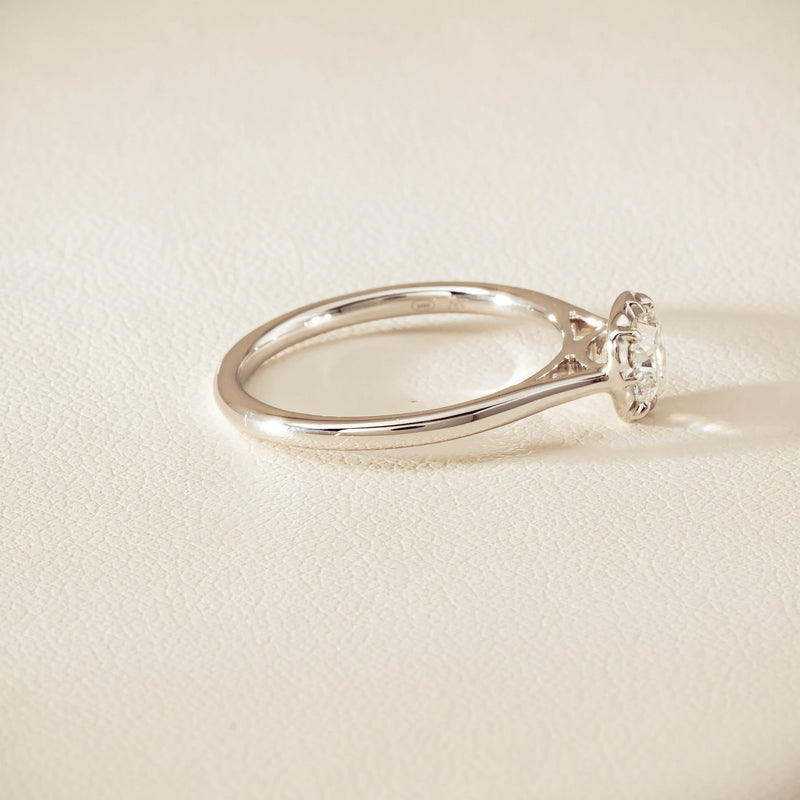 18ct White Gold .70ct Reclaimed Diamond Dawn Ring - Ring - Walker & Hall