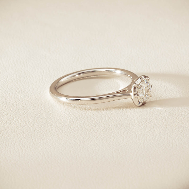 18ct White Gold .70ct Reclaimed Diamond Dawn Ring - Ring - Walker & Hall