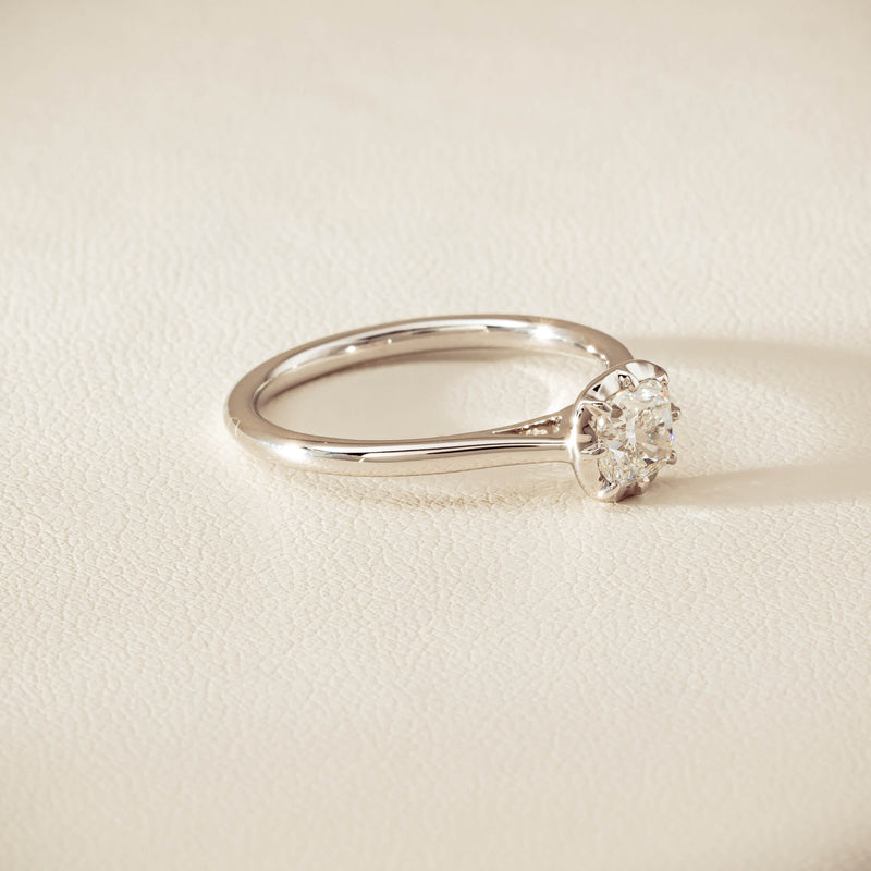 18ct White Gold .70ct Reclaimed Diamond Dawn Ring - Ring - Walker & Hall