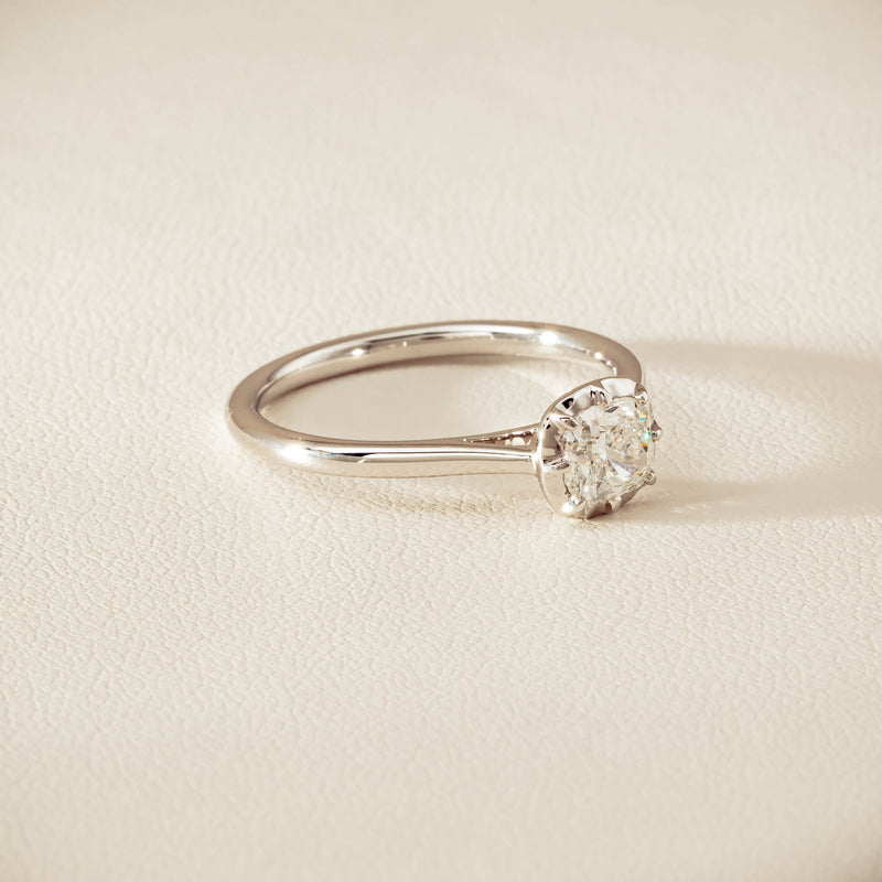 18ct White Gold .70ct Reclaimed Diamond Dawn Ring - Ring - Walker & Hall