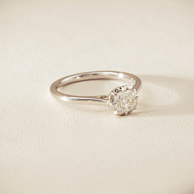 18ct White Gold .70ct Reclaimed Diamond Dawn Ring - Ring - Walker & Hall